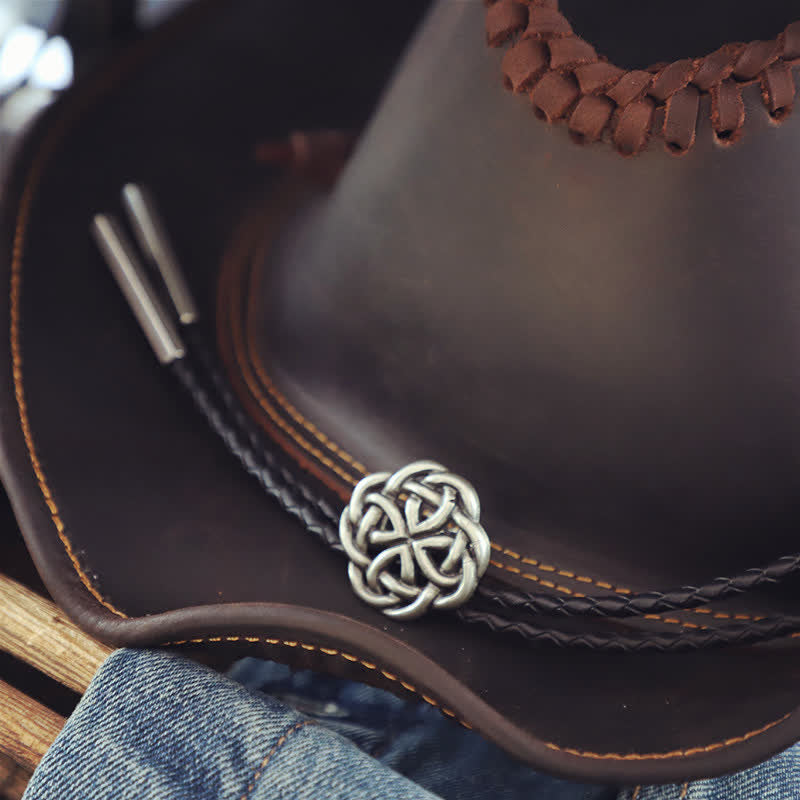 Vintage Celtic Knot Hollow Exotic Bolo Tie