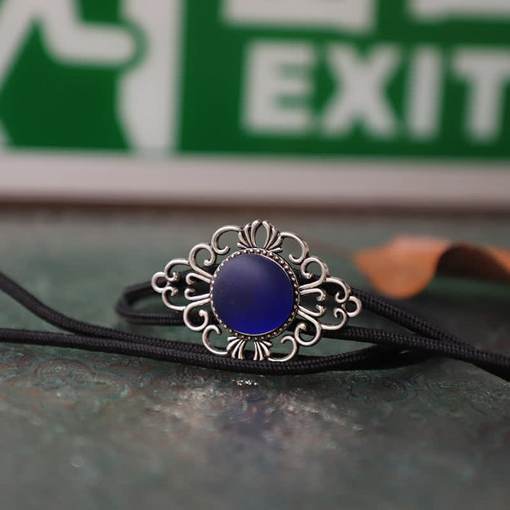 Artsy Faux Coloured Glaze Pendant Bolo Tie