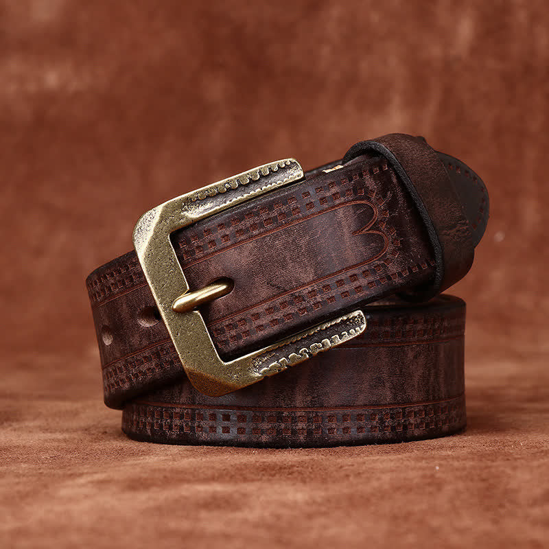 Men's Retro Distressed Casual Jean Leather Belt