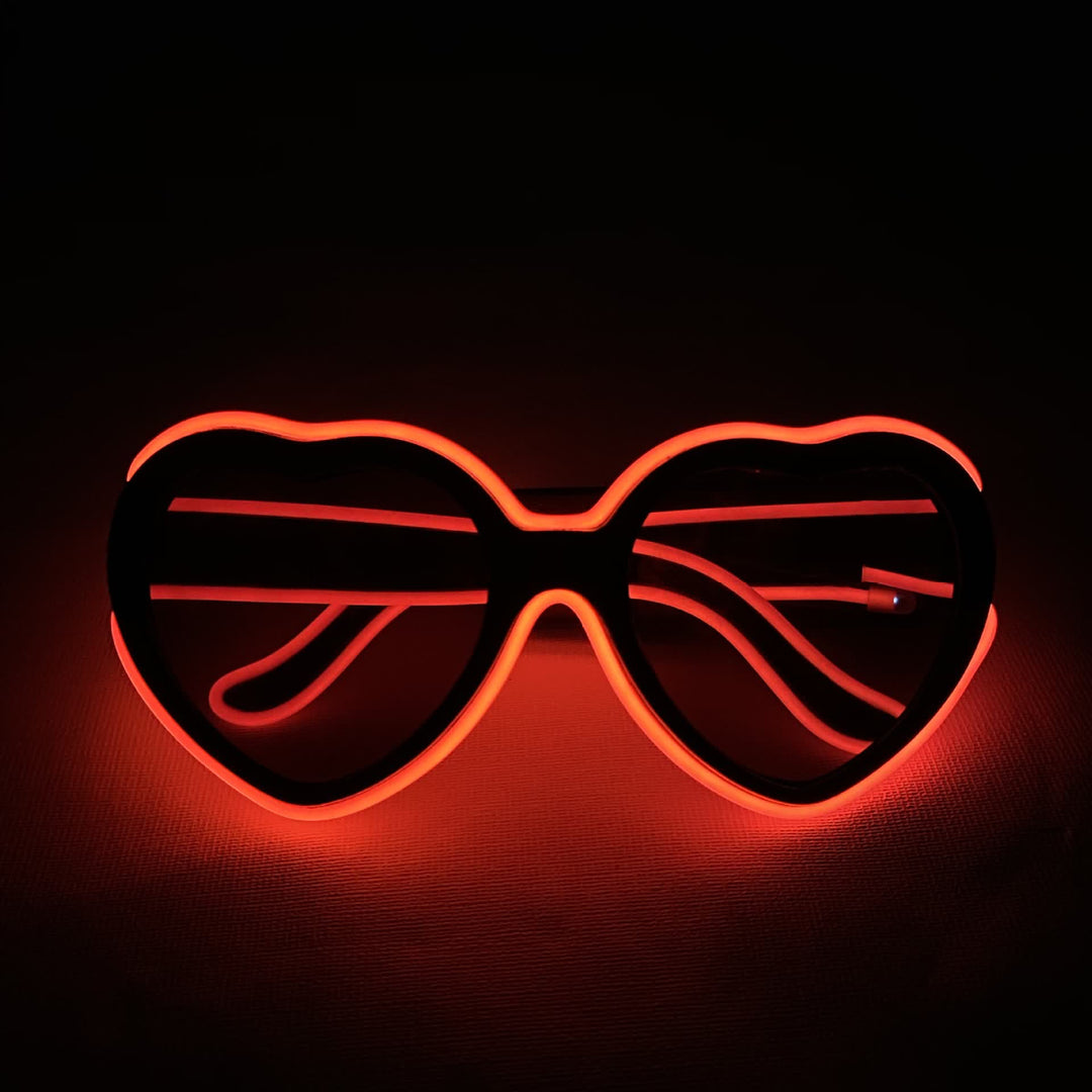 Heart Shaped Nightclub Party LED Glasses