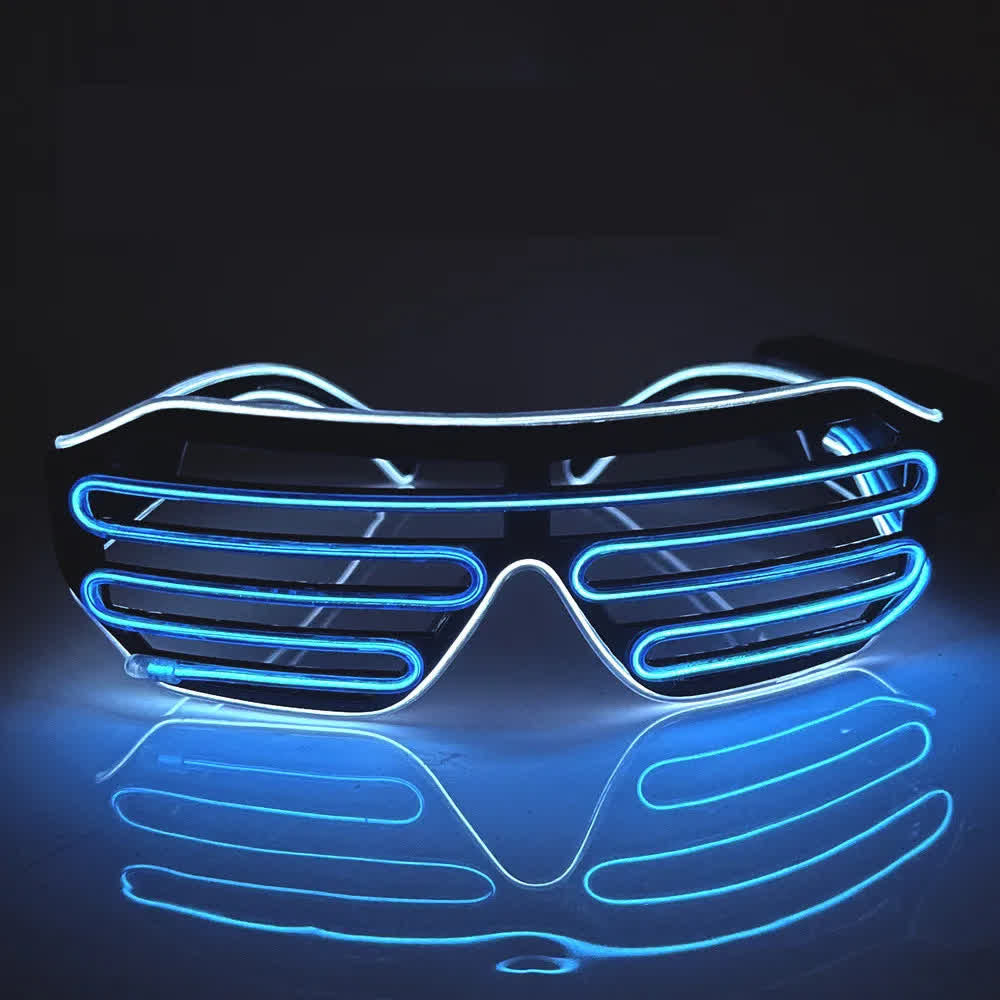 Modern Shutter Form Glowing LED Carnival Glasses