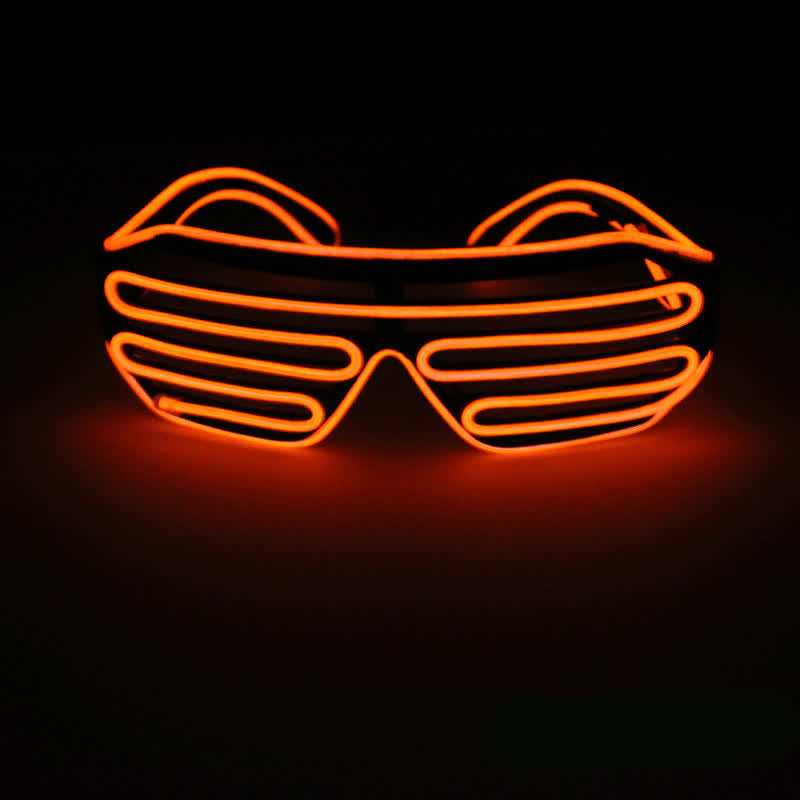 Colorful Shutter Form Flashing Light LED Glasses