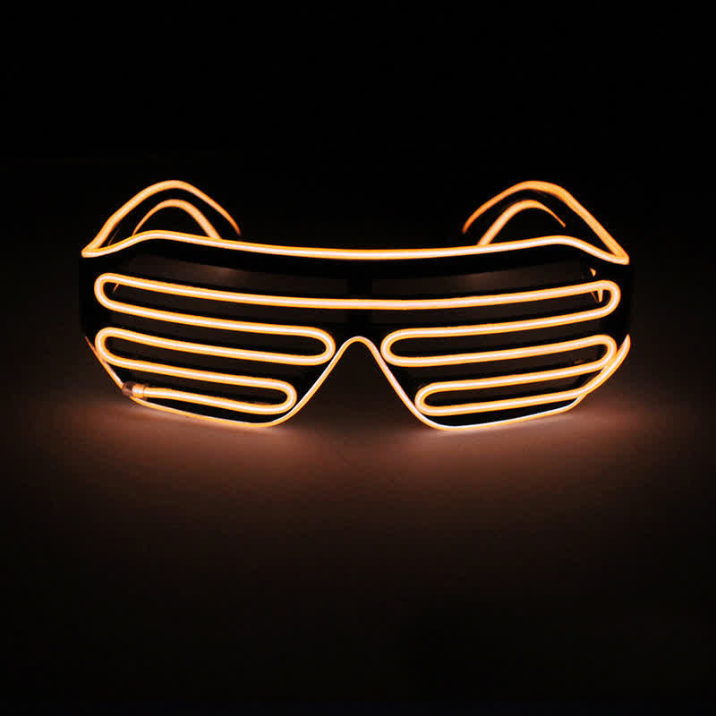 Colorful Shutter Form Flashing Light LED Glasses