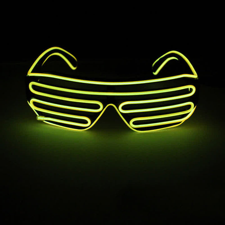 Colorful Shutter Form Flashing Light LED Glasses