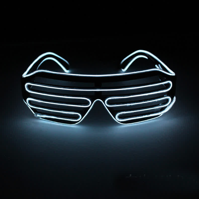 Colorful Shutter Form Flashing Light LED Glasses