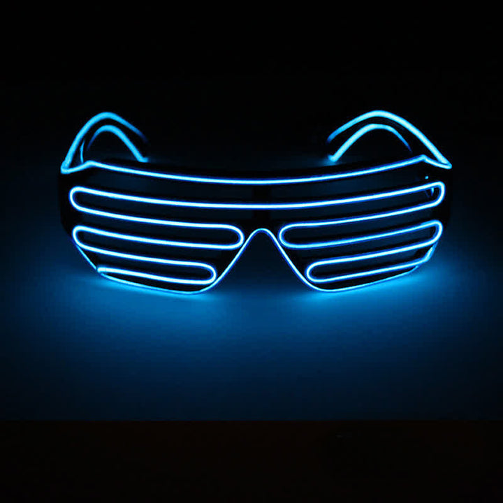 Colorful Shutter Form Flashing Light LED Glasses