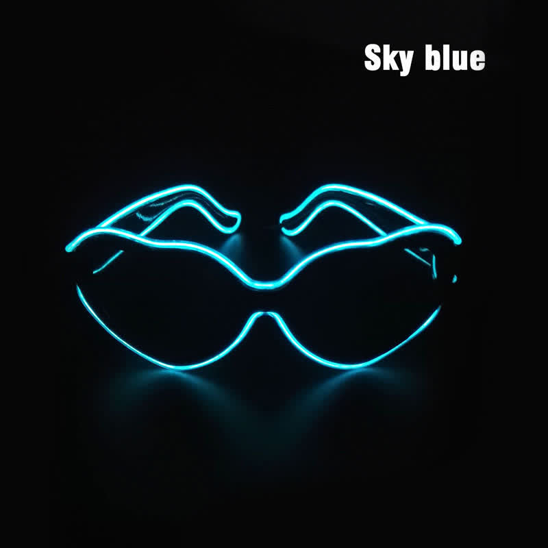 Love Heart Shape Light Up Neon LED Glasses