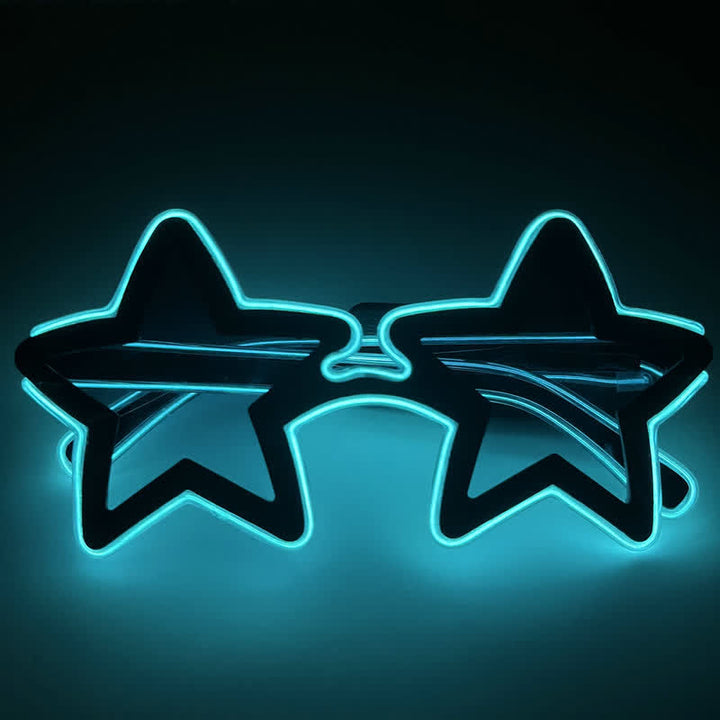 Glowing Star Shape Dancing Party Neon LED Glasses