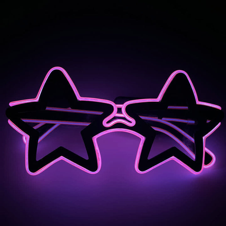 Glowing Star Shape Dancing Party Neon LED Glasses