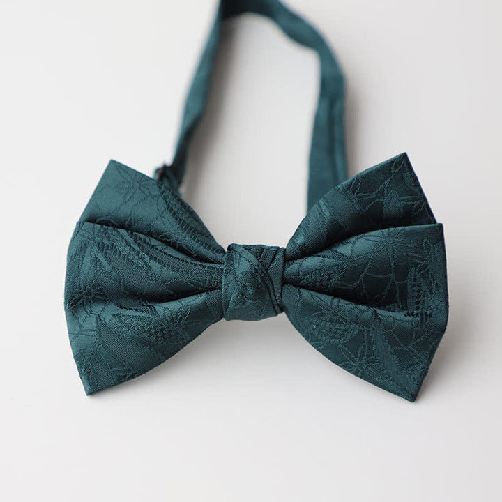 Men's Vintage Novelty Leaves Pattern Bow Tie