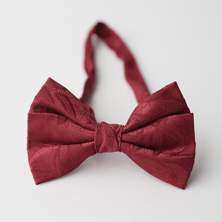 Men's Vintage Novelty Leaves Pattern Bow Tie