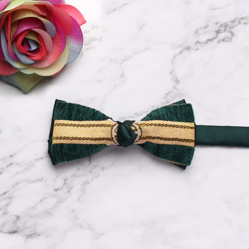 Men's Candy Color Novel Splicing Bow Tie