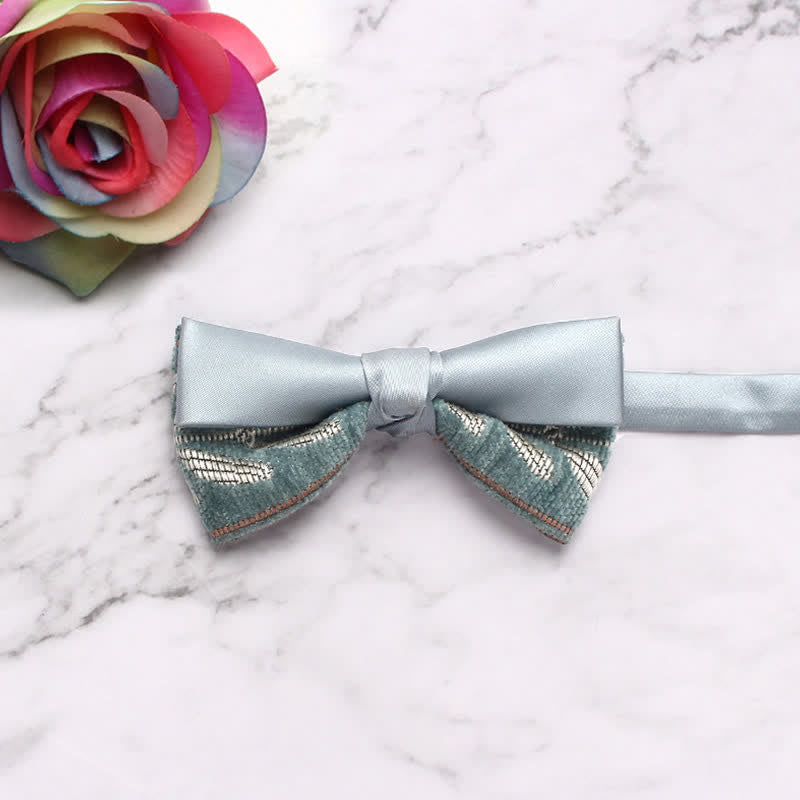 Men's Candy Color Novel Splicing Bow Tie