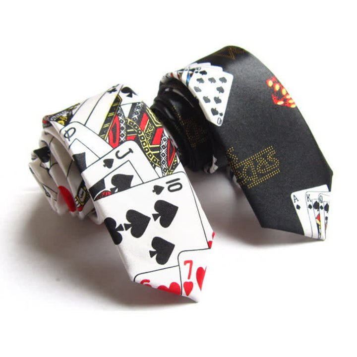 Men's Poker Playing Cards Themed Necktie