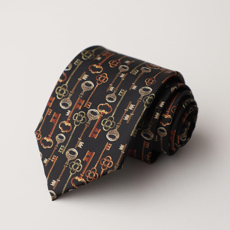 Men's Floral Animal Garden Scene Pattern Necktie - Style #6 - image 10
