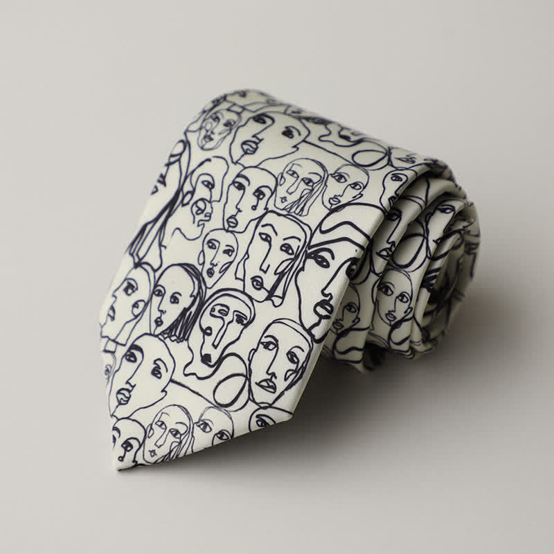 Men's Floral Animal Garden Scene Pattern Necktie