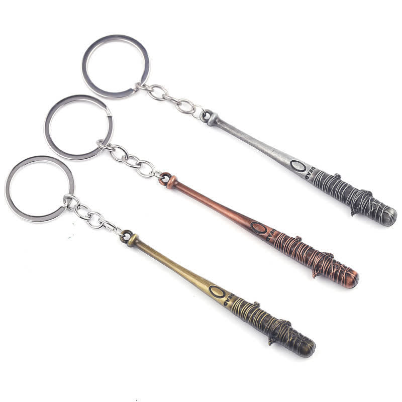 Chic Barbed Baseball Bat Pendant Keychain - image 1