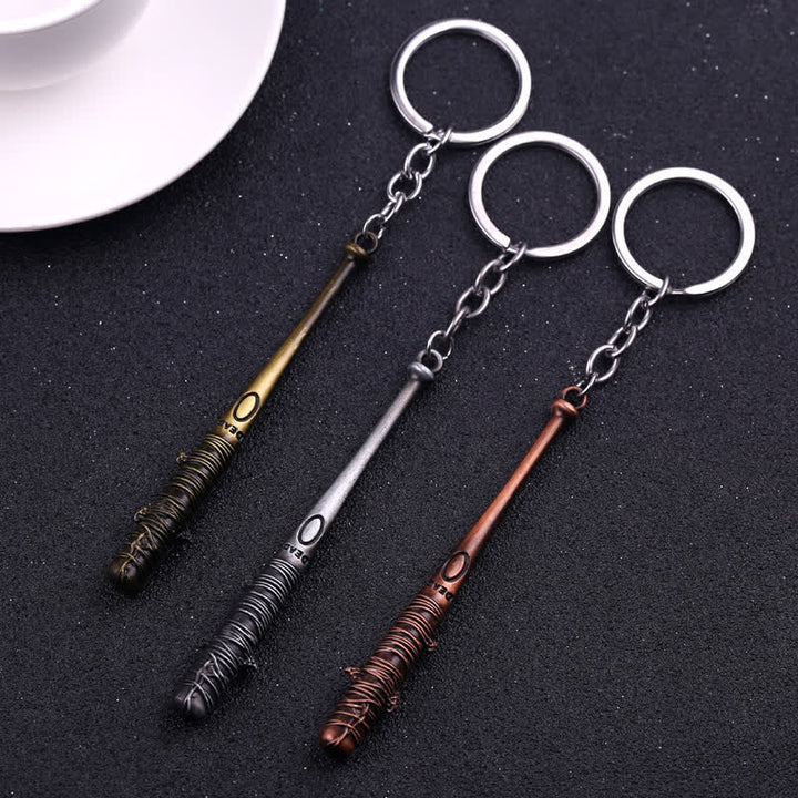 Chic Barbed Baseball Bat Pendant Keychain - image 0