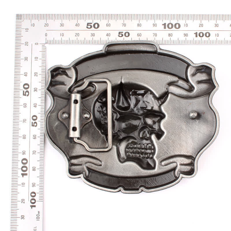 Men's DIY King Of Fools Lucky 13 Buckle Leather Belt