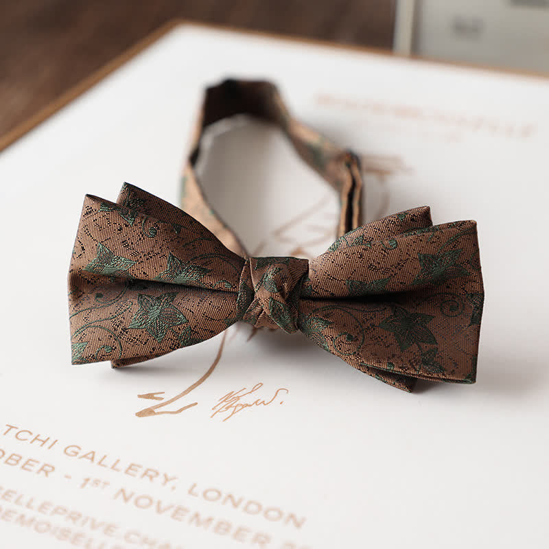 Men's Vintage Floral Pattern Wedding Suit Bow Tie