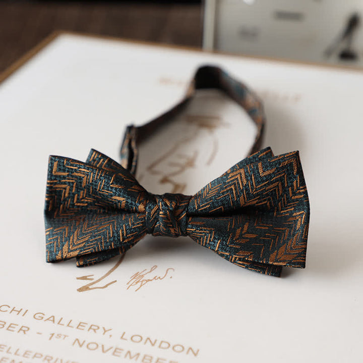 Men's Vintage Floral Pattern Wedding Suit Bow Tie