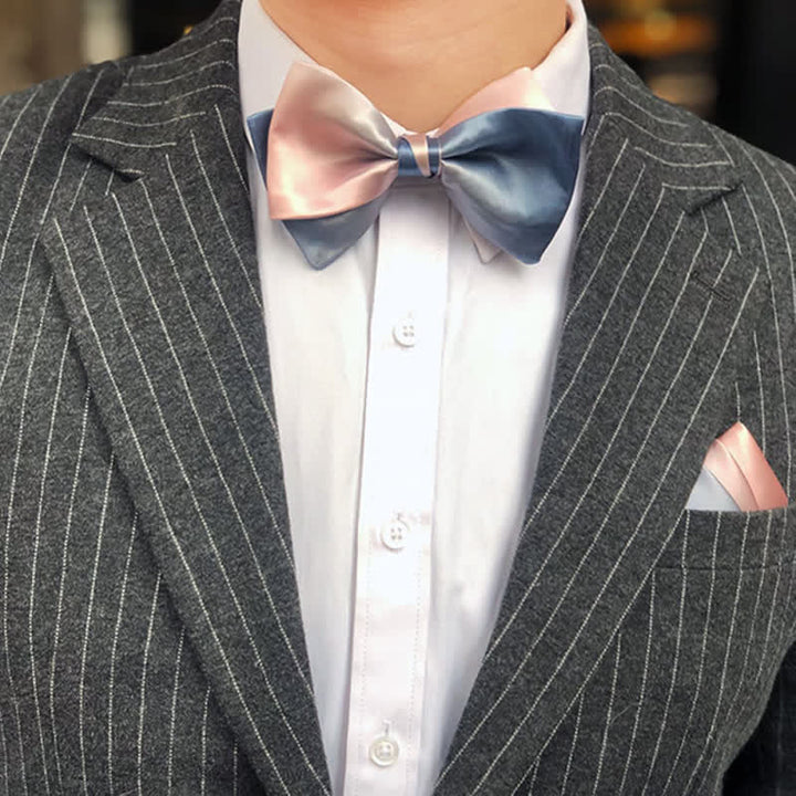 Men's Pink & Blue Color Gradient Bow Tie