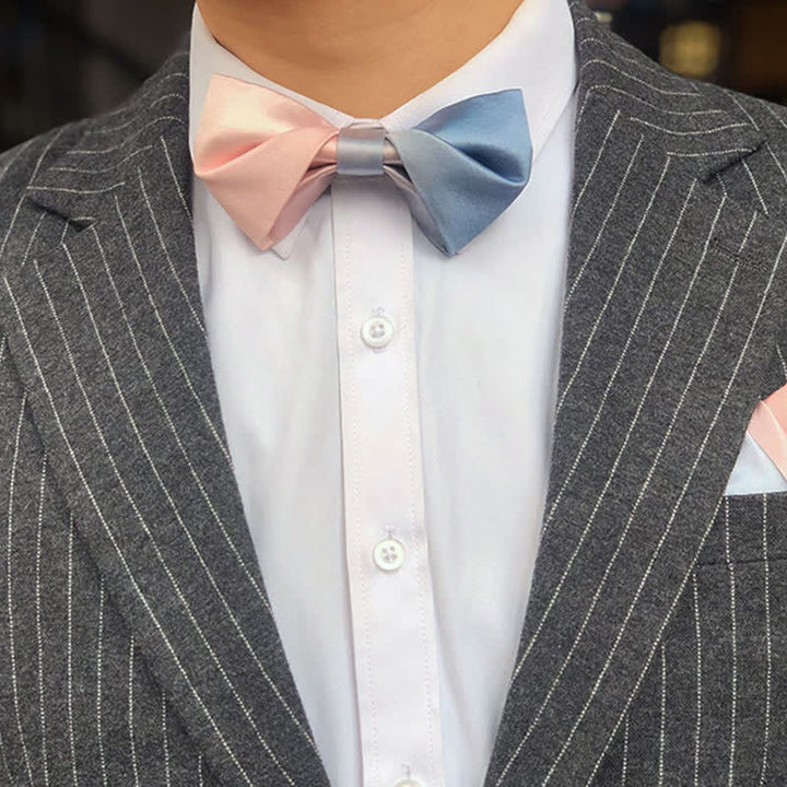 Men's Pink & Blue Color Gradient Bow Tie