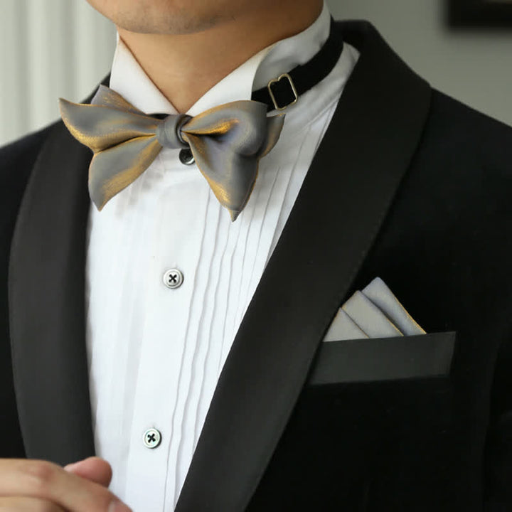 Men's Shining Fish Tail Shape Wedding Suit Bow Tie