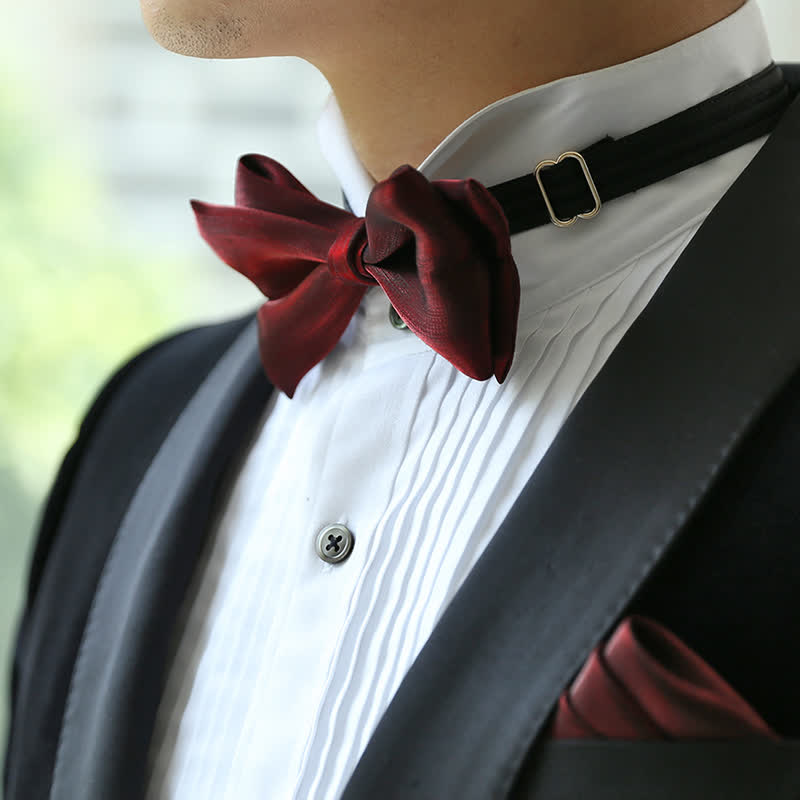 Men's Shining Fish Tail Shape Wedding Suit Bow Tie