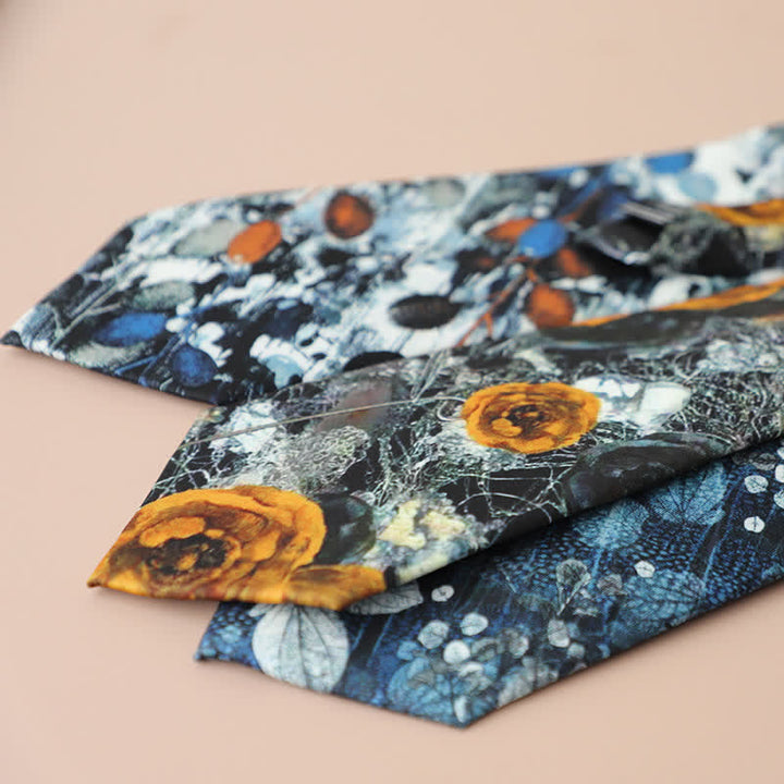 Men's Retro Elegant Neckwear Floral Pattern Necktie