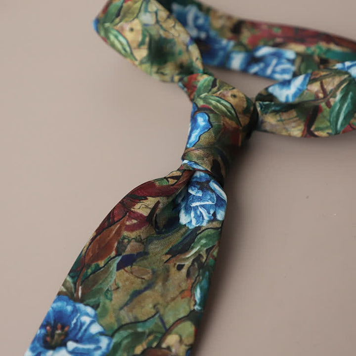 Men's Retro Elegant Neckwear Floral Pattern Necktie