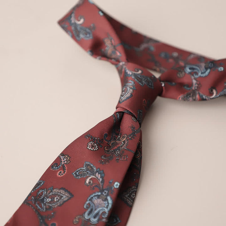 Men's Retro Elegant Neckwear Floral Pattern Necktie - Style #17 - image 21