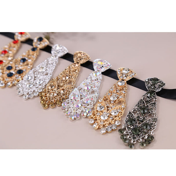 Men's Rhinestone Crystal Short Tie Glitter Wedding Necktie