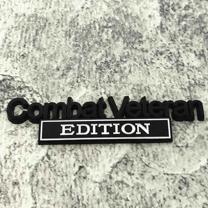 Combat Veteran EDITION Metal Sticker Car Badge