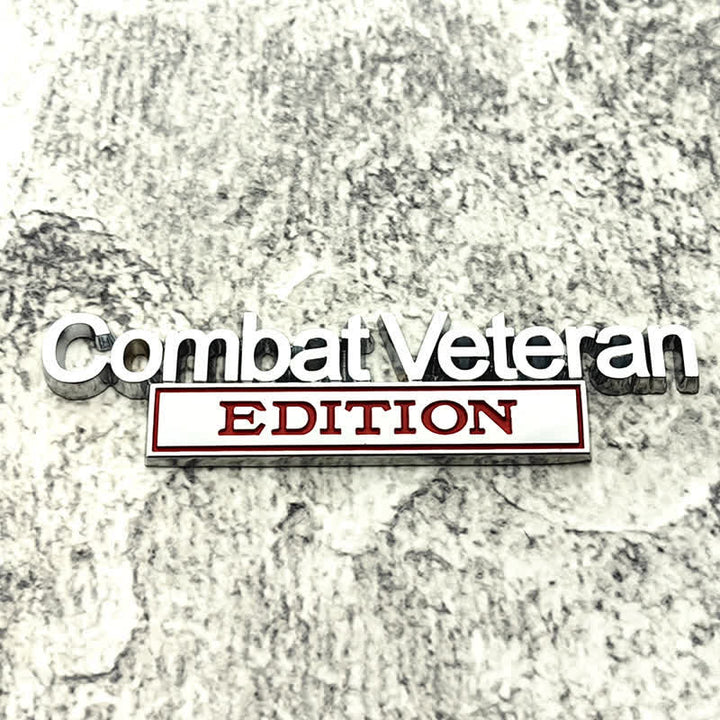 Combat Veteran EDITION Metal Sticker Car Badge