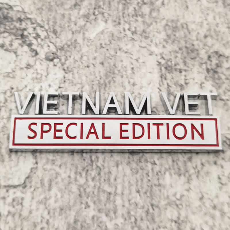 VIETNAM VET EDITION Metal Sticker Car Badge