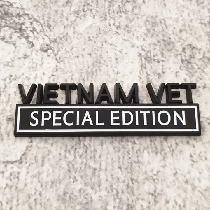 VIETNAM VET EDITION Metal Sticker Car Badge