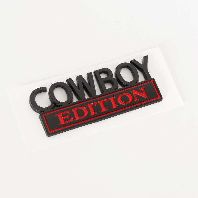 COWBOY EDITION ABS Sticker Emblem Car Badge