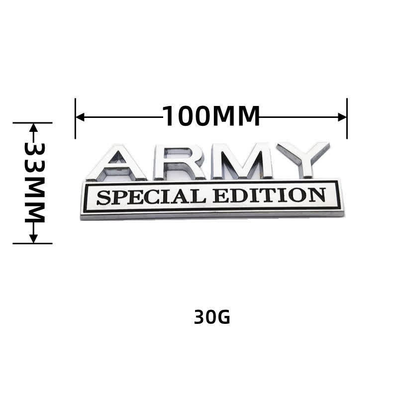 ARMY SPECIAL EDITION Metal Sticker Car Badge