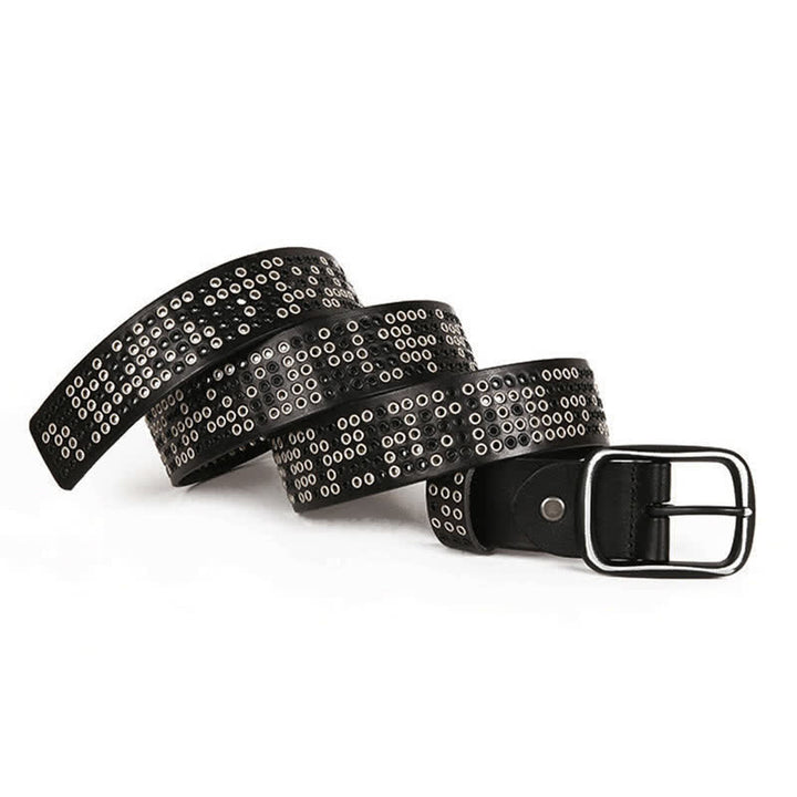 Unisex Studded Heavy Metal Cowboy Punk Leather Belt