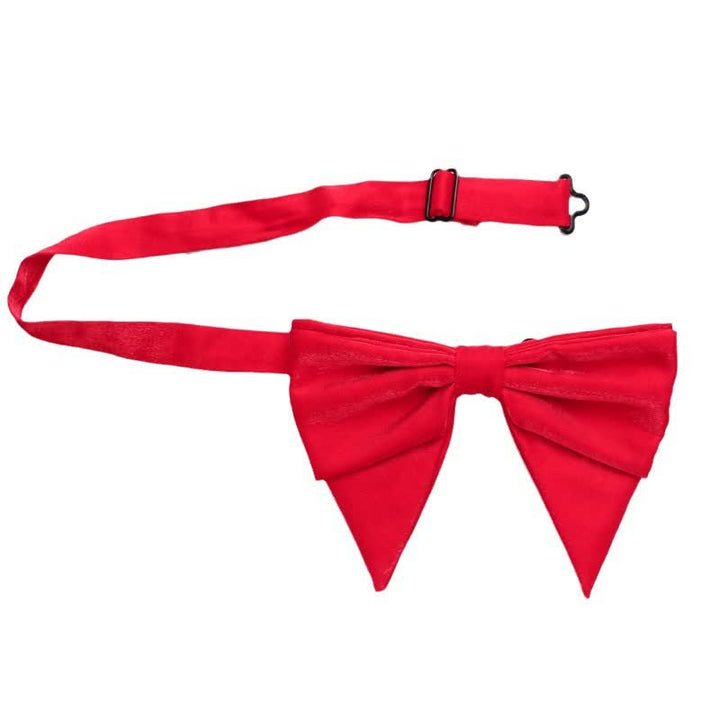 Men's Gloss Double Layered Oversized Pointed Bow Tie