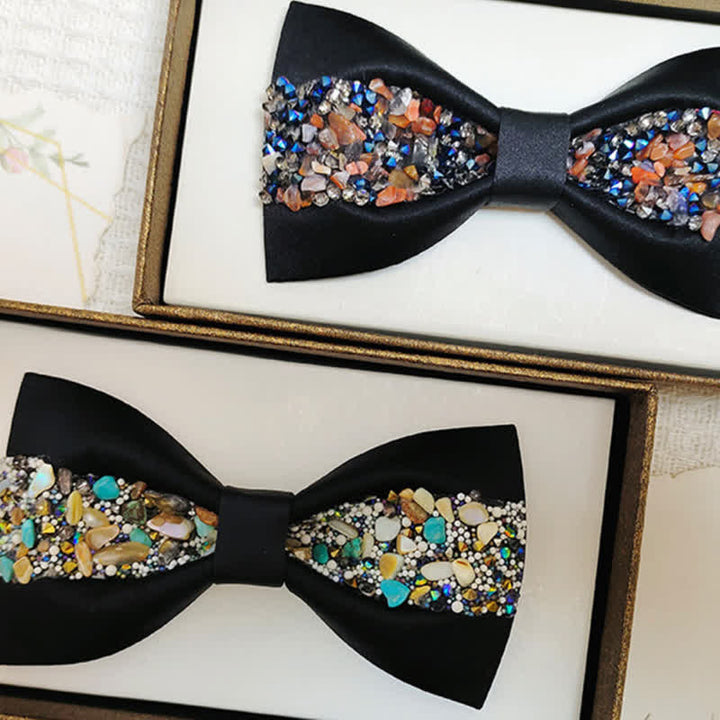 Men's Bling Sparkle Rhinestone Banquet Bow Tie