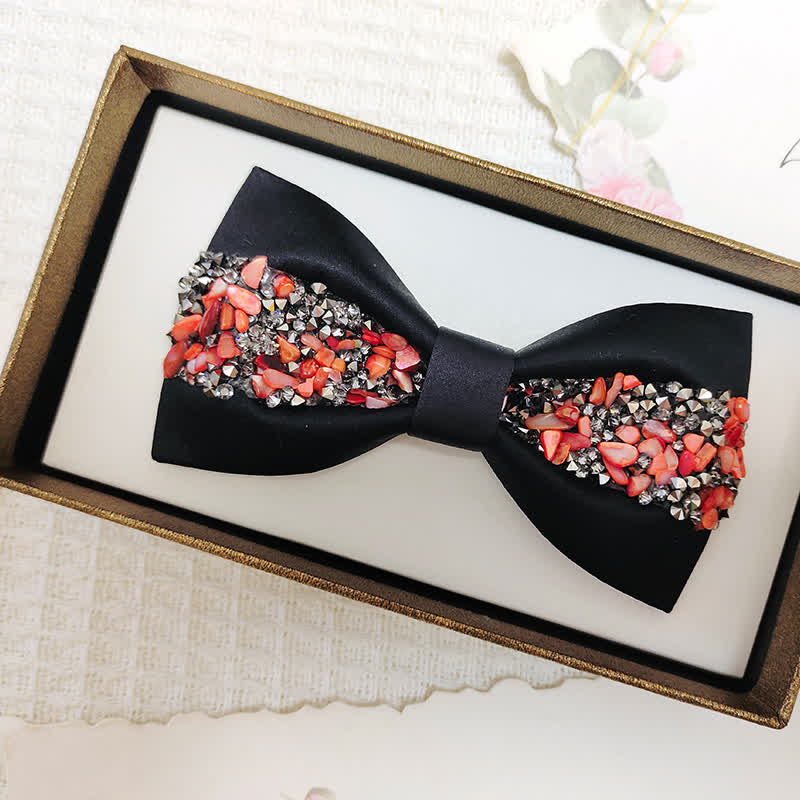 Men's Bling Sparkle Rhinestone Banquet Bow Tie