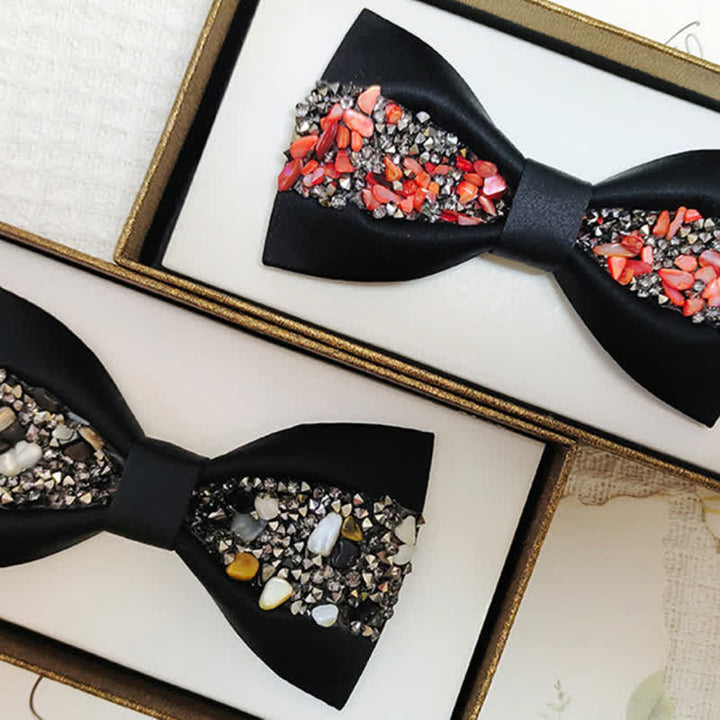 Men's Bling Sparkle Rhinestone Banquet Bow Tie