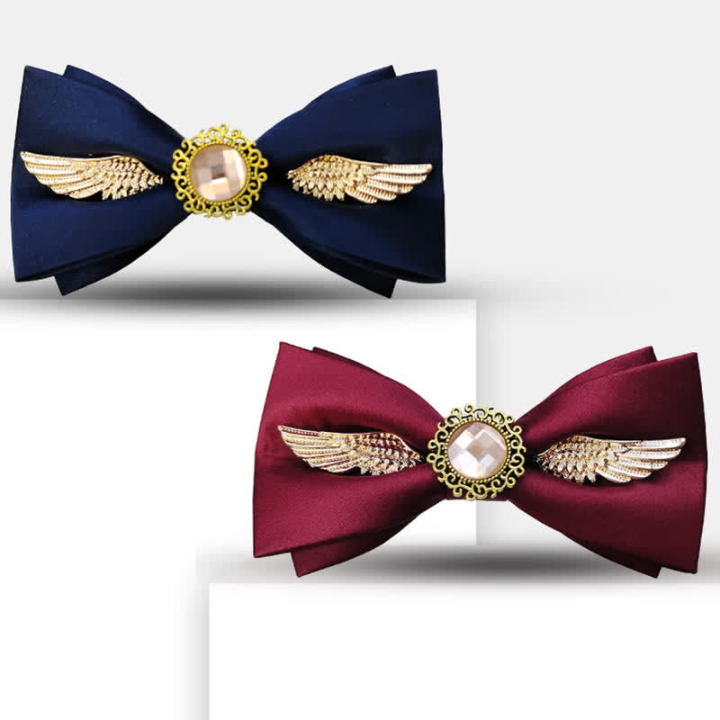 Men's Golden Wings Gemstone Suit Bow Tie