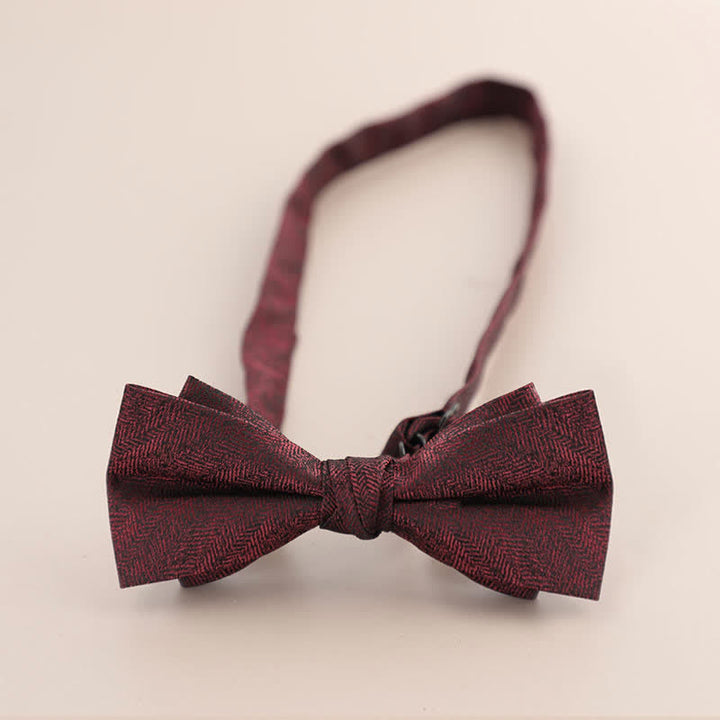 Men's Glitter Rhinestone Double Layer Pointy Bow Tie