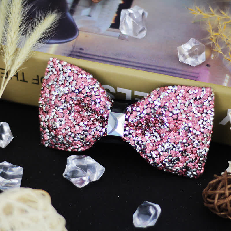 Men's Luxury Beaded Crystal Rhinestone Bow Tie