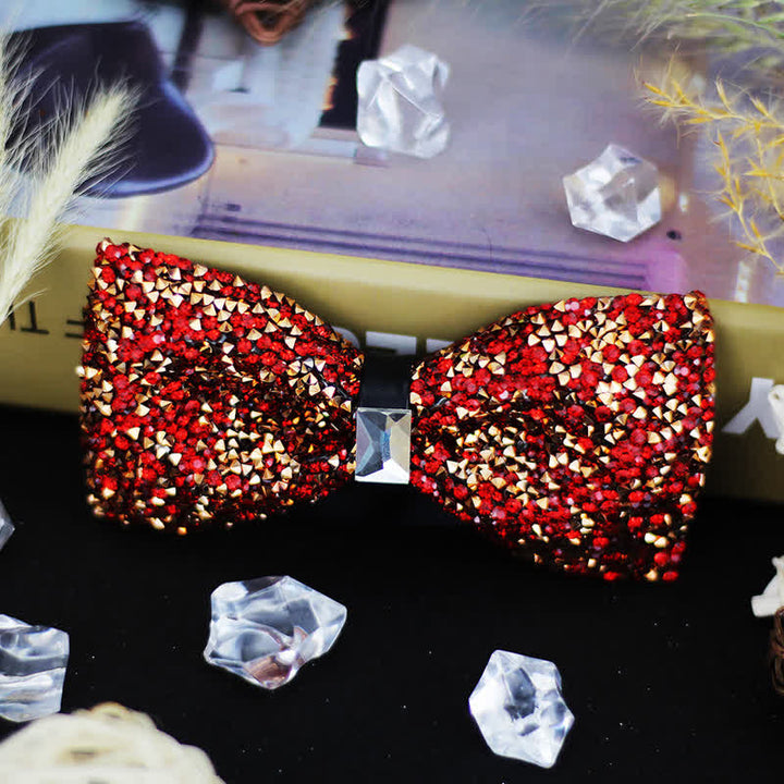 Men's Luxury Beaded Crystal Rhinestone Bow Tie