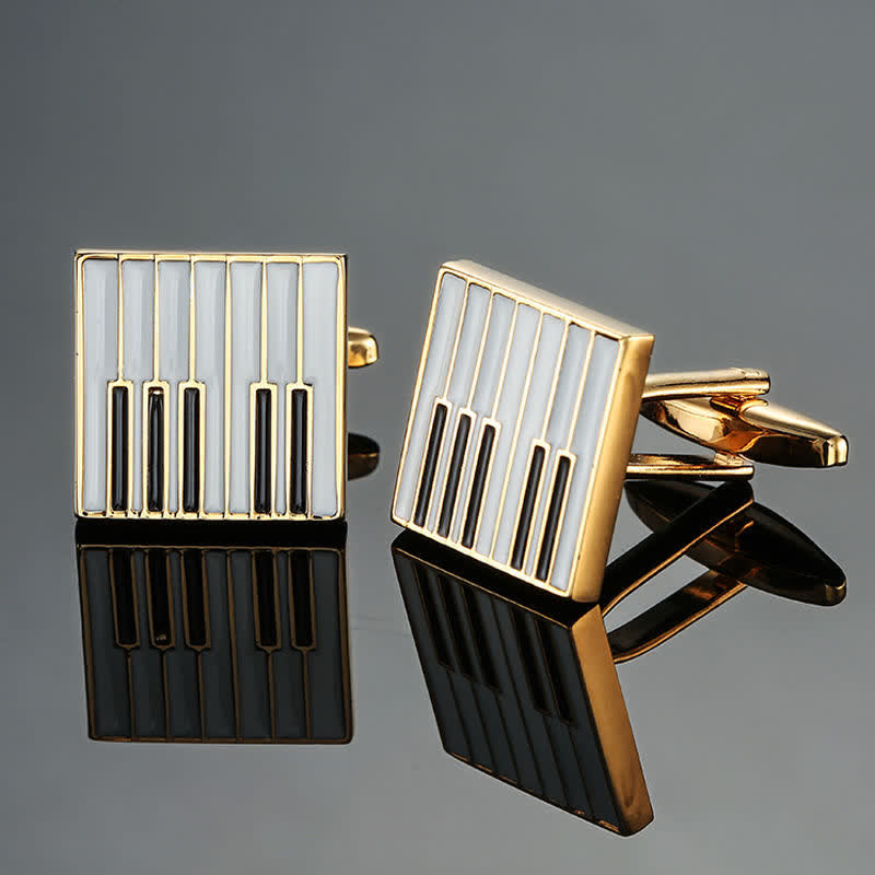 Men's Stylish Music Instrument Note Cufflinks