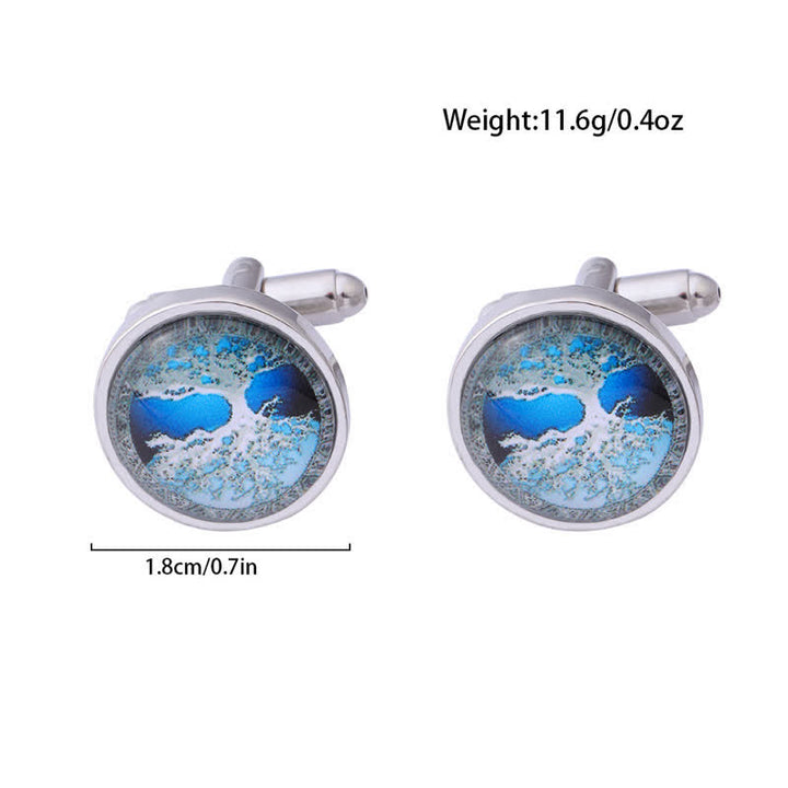 Men's Simple Tree of Life Pattern Shirt Cufflinks - image 3